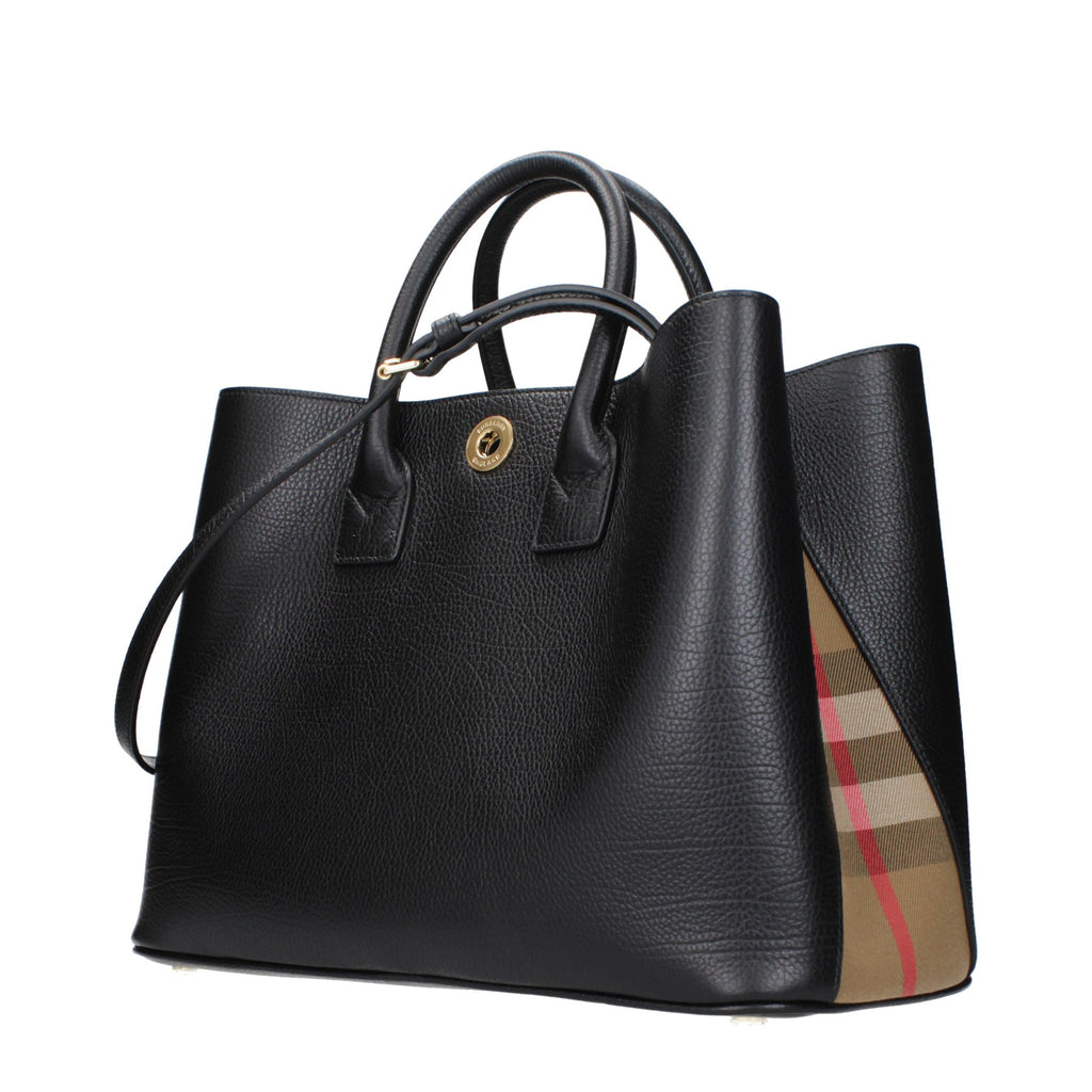 Schwarze Lederhandtasche