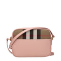 Bolso bandolera de cuero rosa