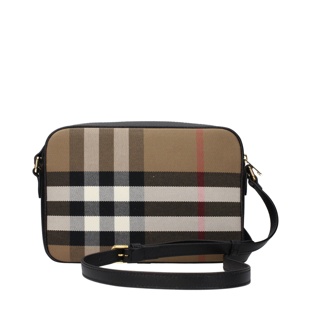Beige stoffen crossbodytas
