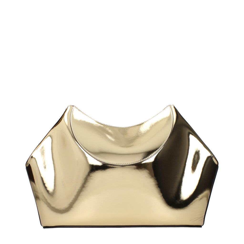 Goldene Leder-Clutch