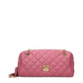 Roze leren schoudertas