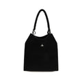 Black Suede Leather Shoulder Bag