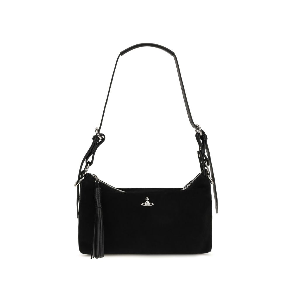 Bolso de hombro de ante negro