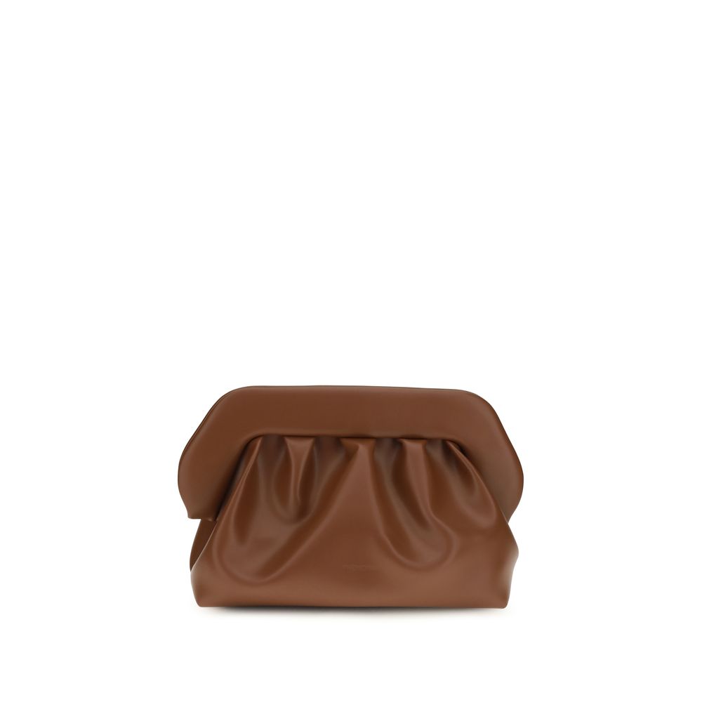 Bolso de mano de piel vegana marrón