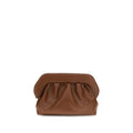 Bolso de mano de piel vegana marrón