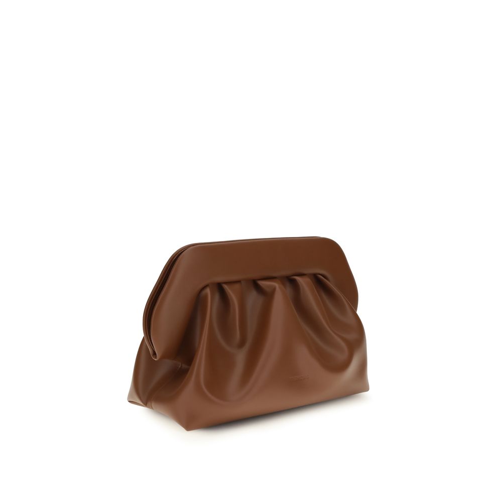 Brown Vegan Leather Clutch Bag