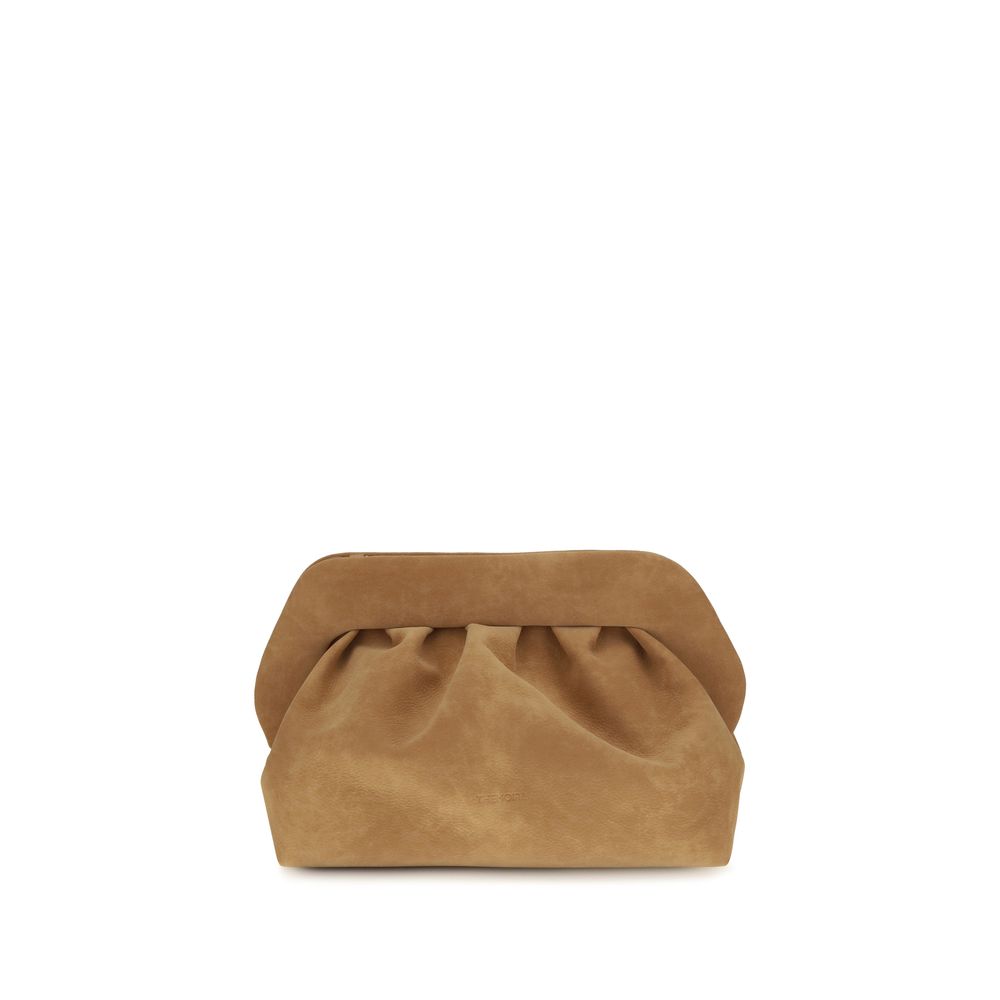 Bolso de mano de ante color beige