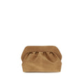 Bolso de mano de ante color beige