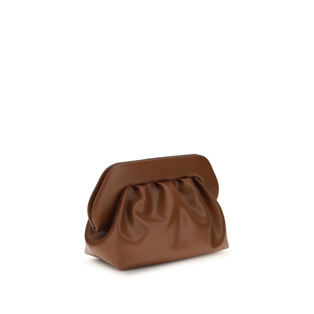 Bolso de mano de piel vegana marrón