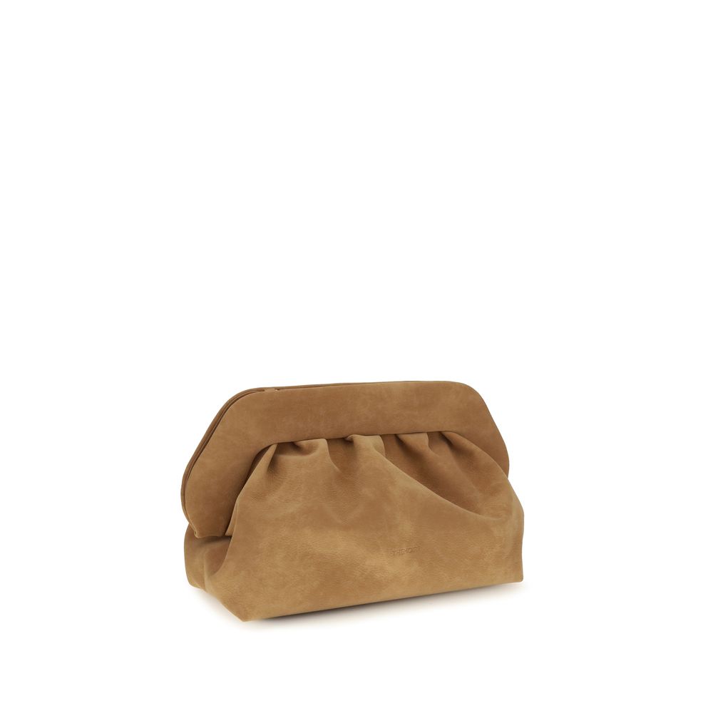 Bolso de mano de ante color beige