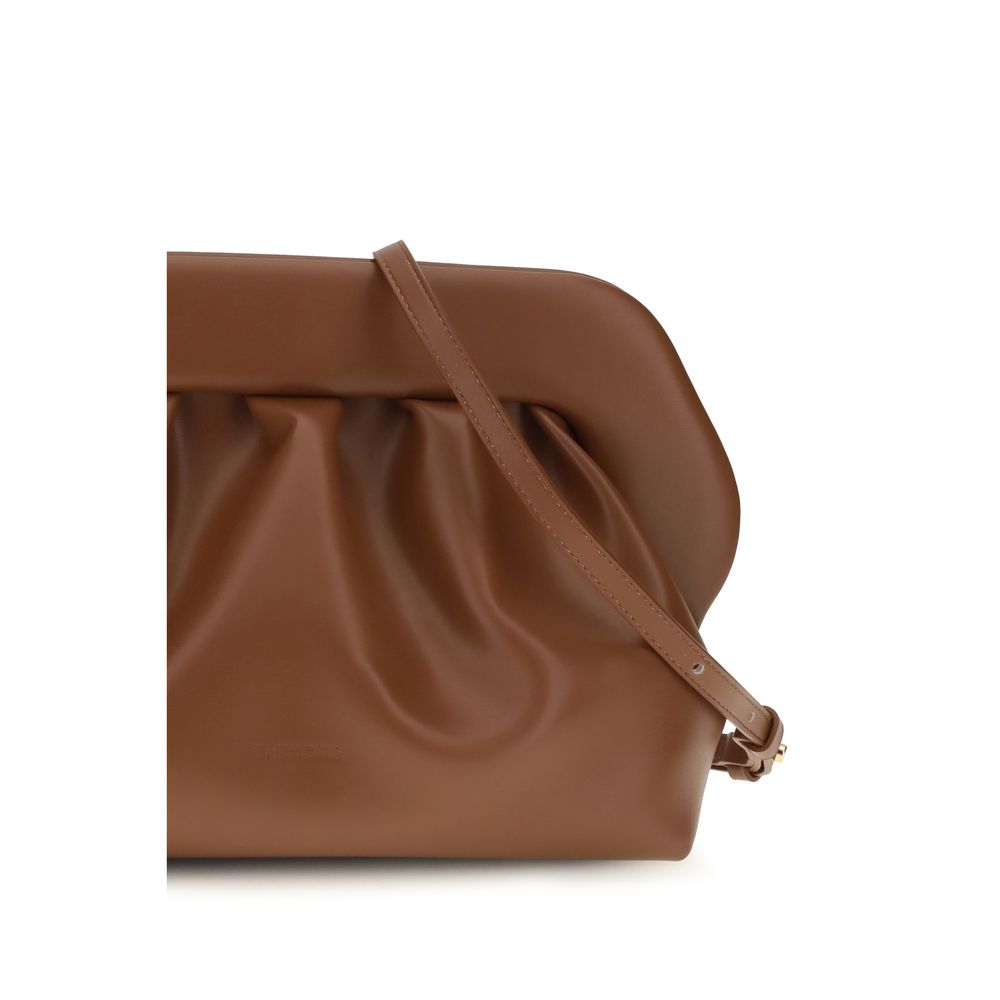 Bolso de mano de piel vegana marrón