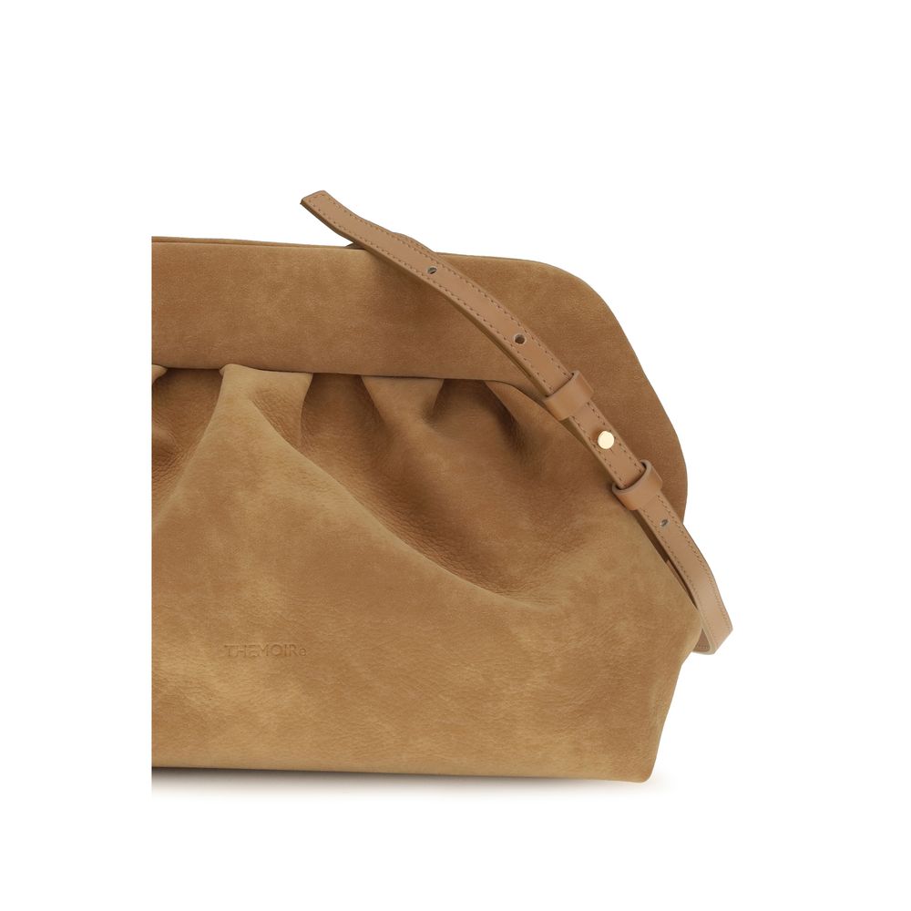 Bolso de mano de ante color beige