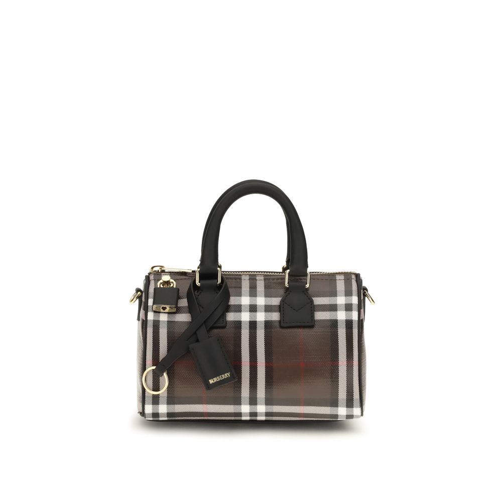 Bolso de hombro de algodón marrón