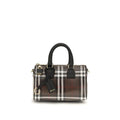 Bolso de hombro de algodón marrón