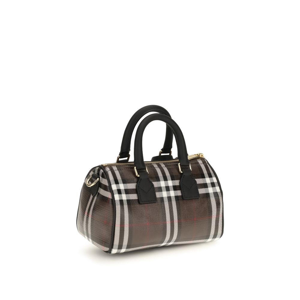 Bolso de hombro de algodón marrón