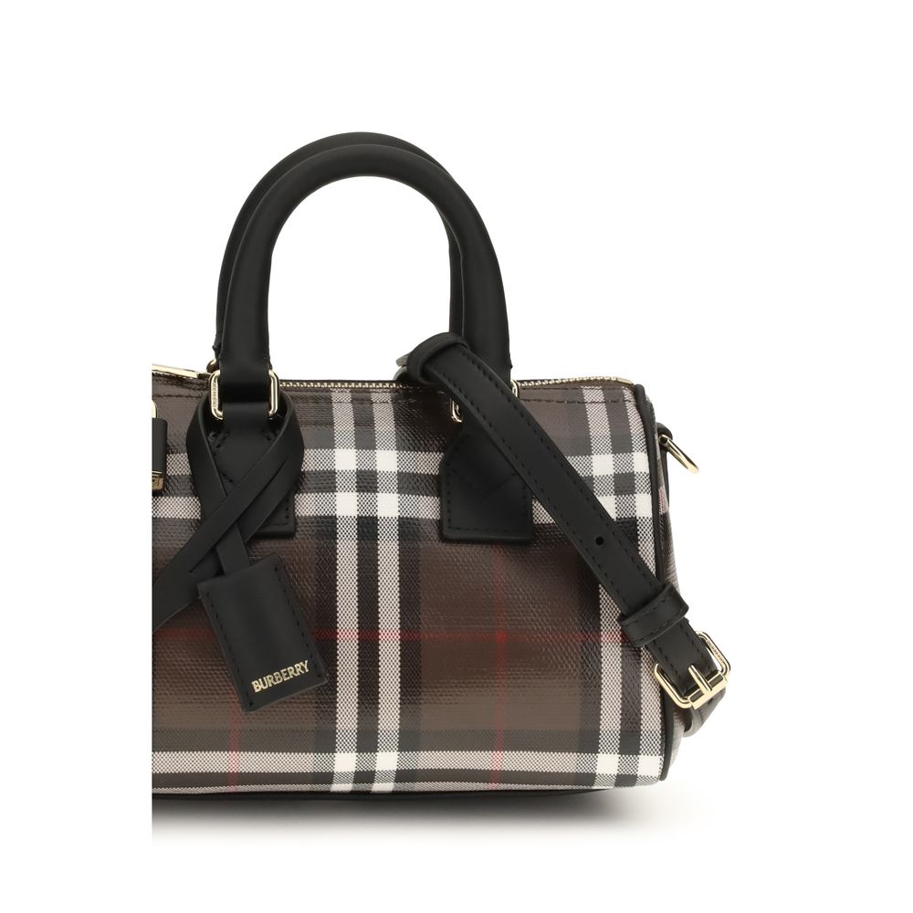 Bolso de hombro de algodón marrón