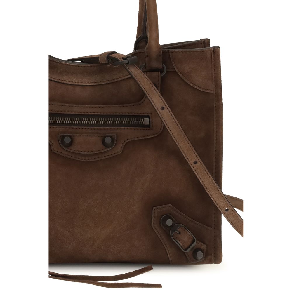 Schultertasche aus braunem Kalbsleder vom Bos Taurus