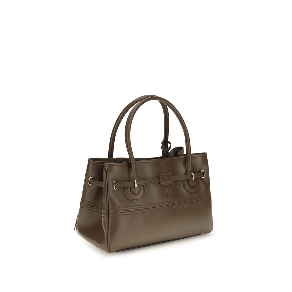 Brown Buffalo Leather Shoulder Bag