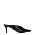 Black Leather High Heel Pumps
