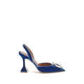 Blue Viscose High Heel Pumps
