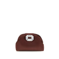 Bordeaux Satin Shoulder Bag
