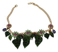 Dolce & Gabbana Crystal Flower Pendant Necklace