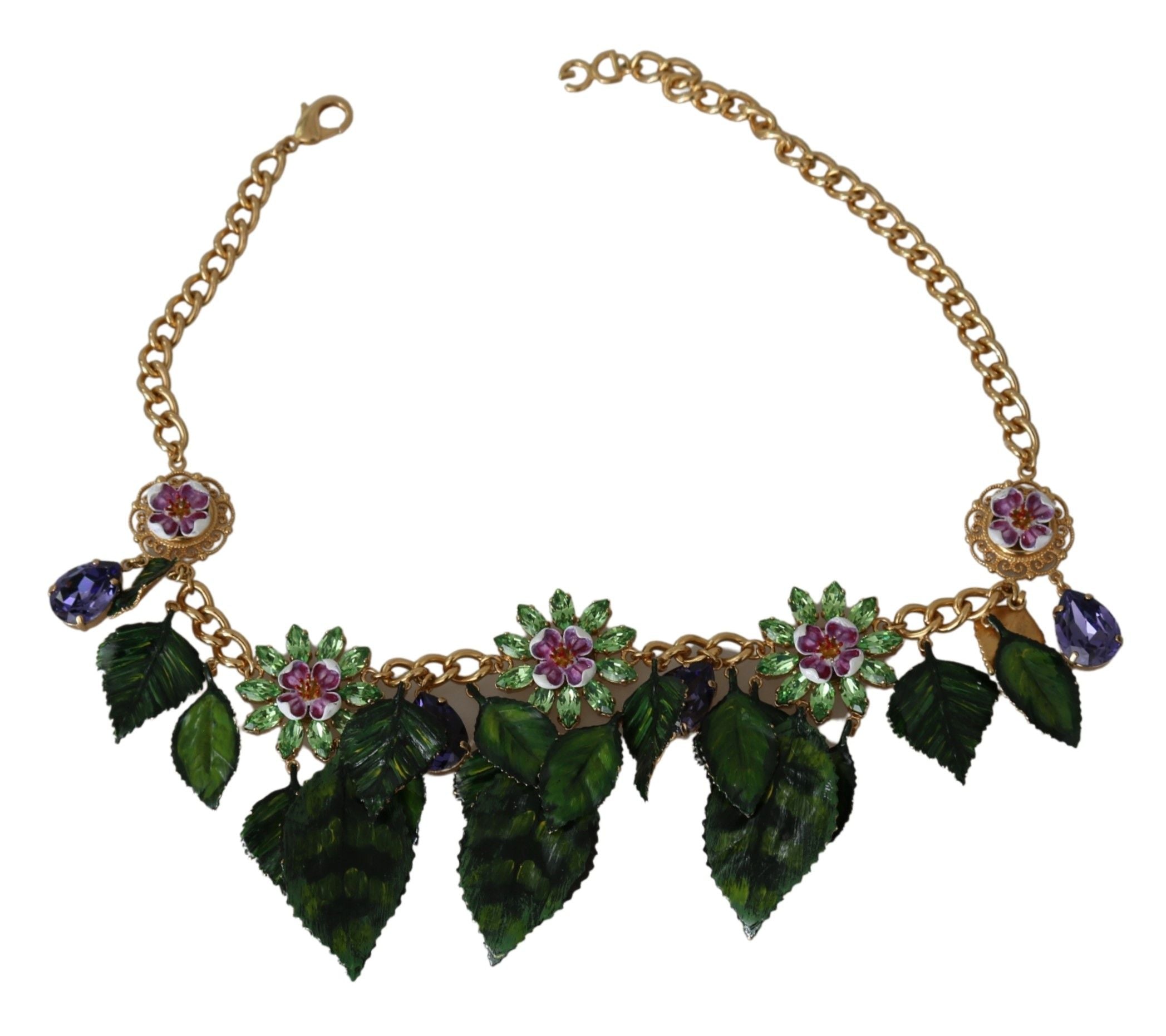 Dolce & Gabbana Crystal Flower Pendant Necklace