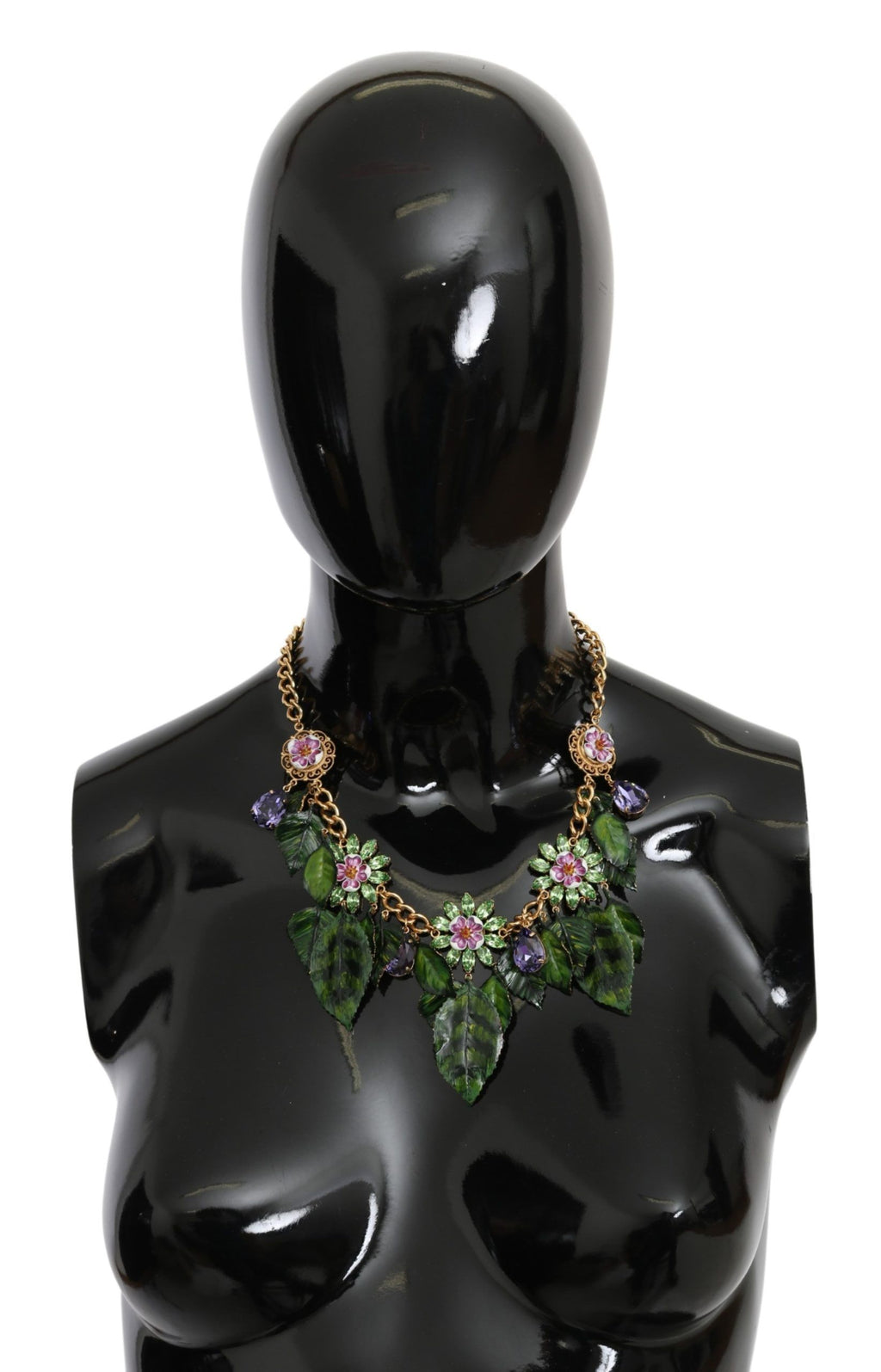Dolce & Gabbana Crystal Flower Pendant Necklace