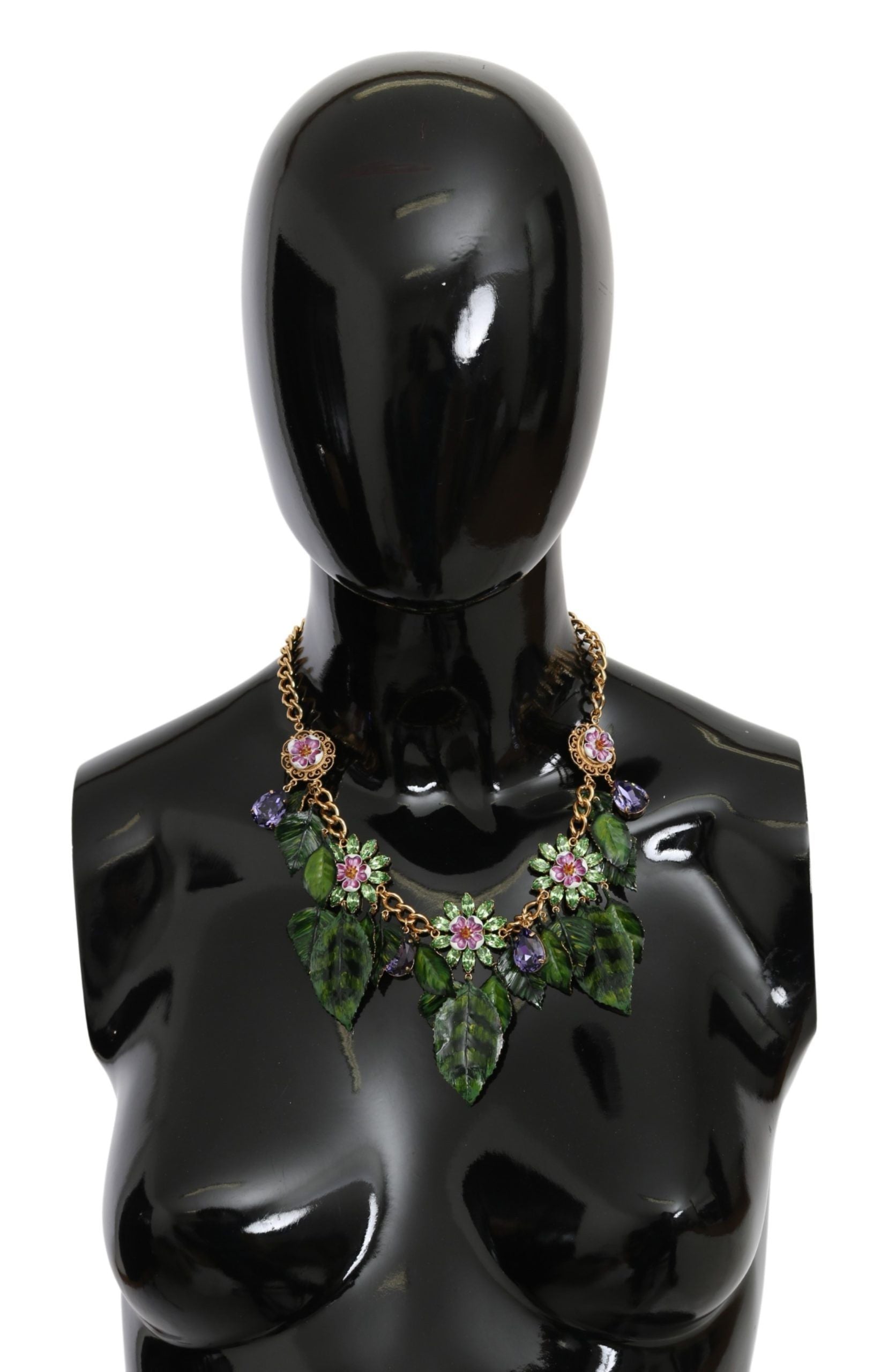 Dolce & Gabbana Crystal Flower Pendant Necklace