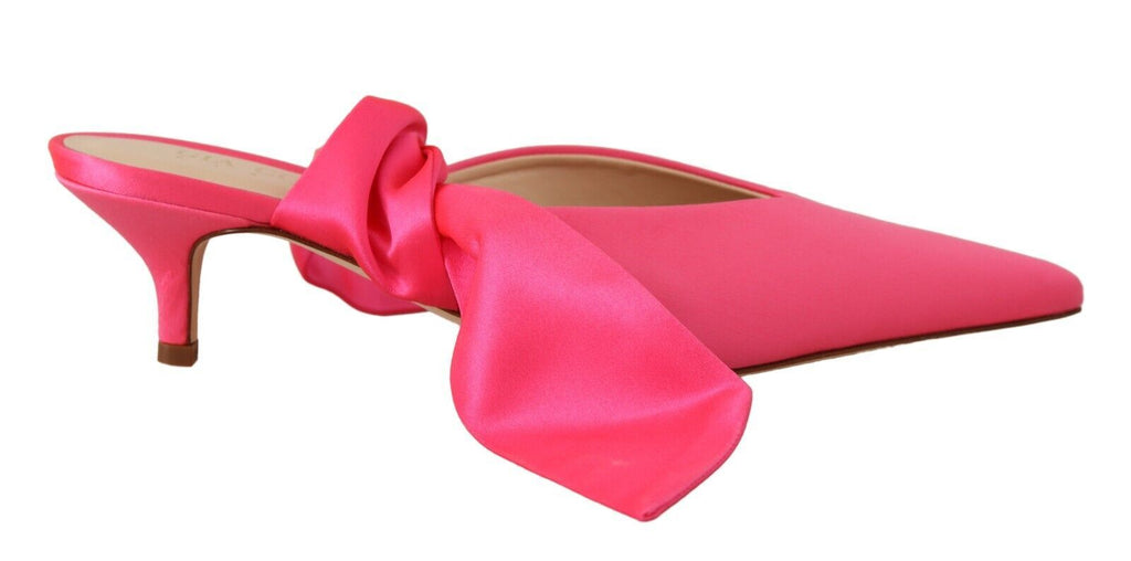 GIA COUTURE Leather Lace-Up Kitten Heel Pumps