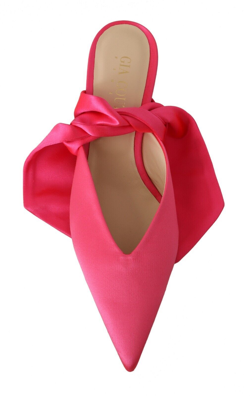 GIA COUTURE Leather Lace-Up Kitten Heel Pumps