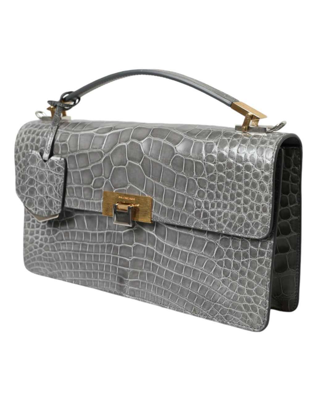 Balenciaga Le Dix Alligator Leather Shoulder Bag