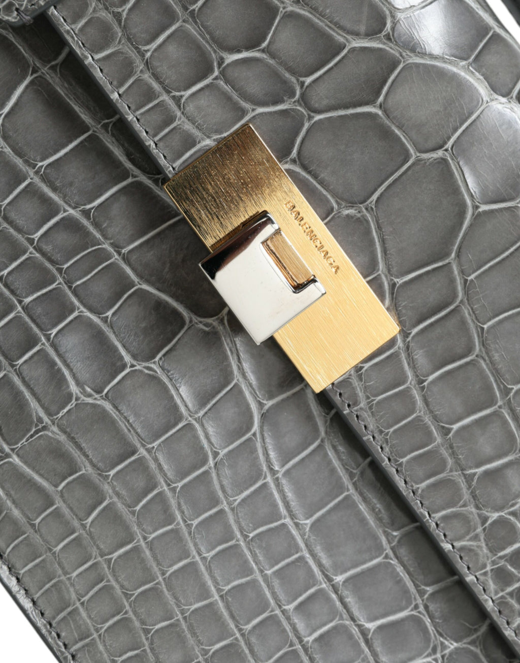 Balenciaga Le Dix Alligator Leather Shoulder Bag