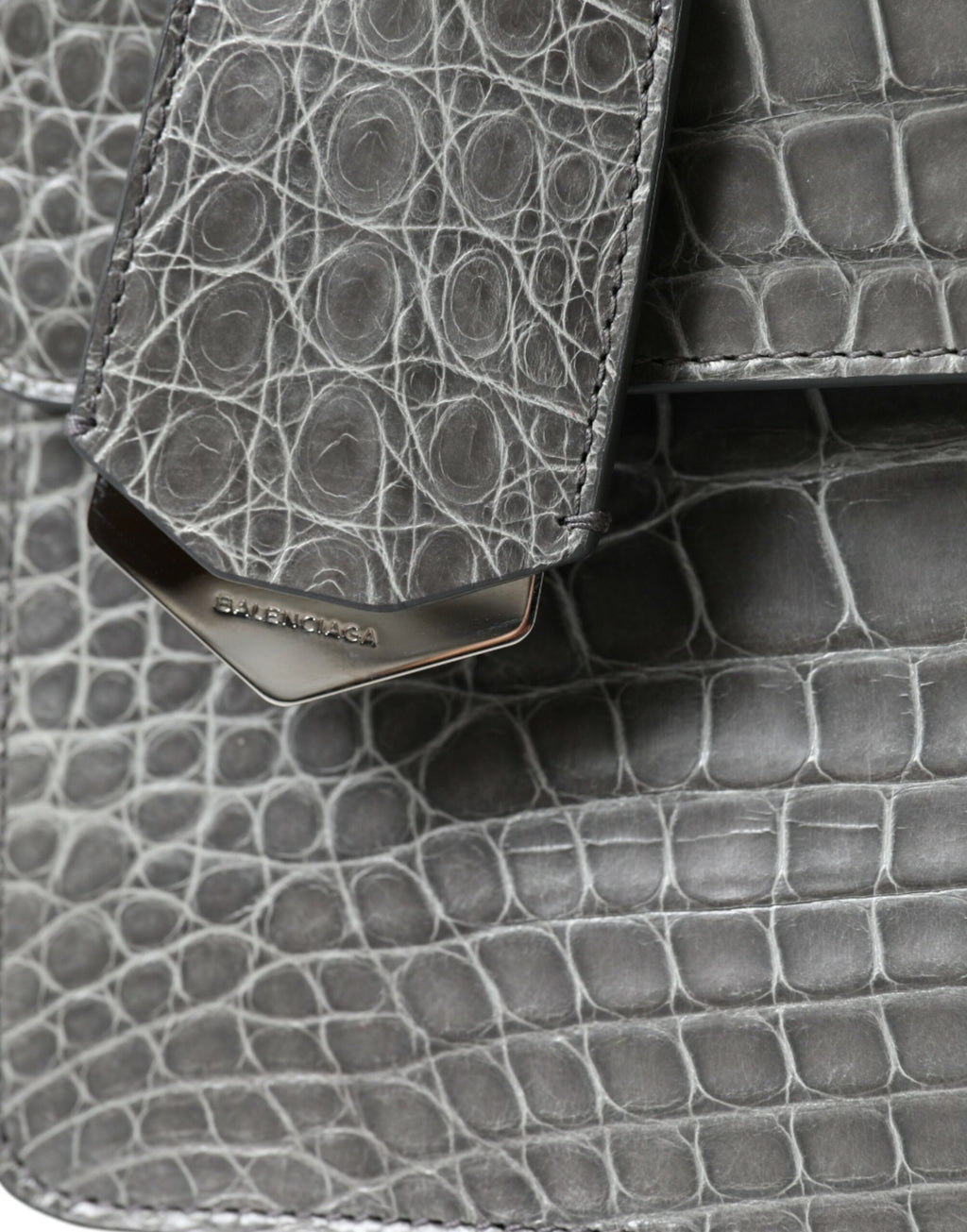 Balenciaga Le Dix Alligator Leather Shoulder Bag