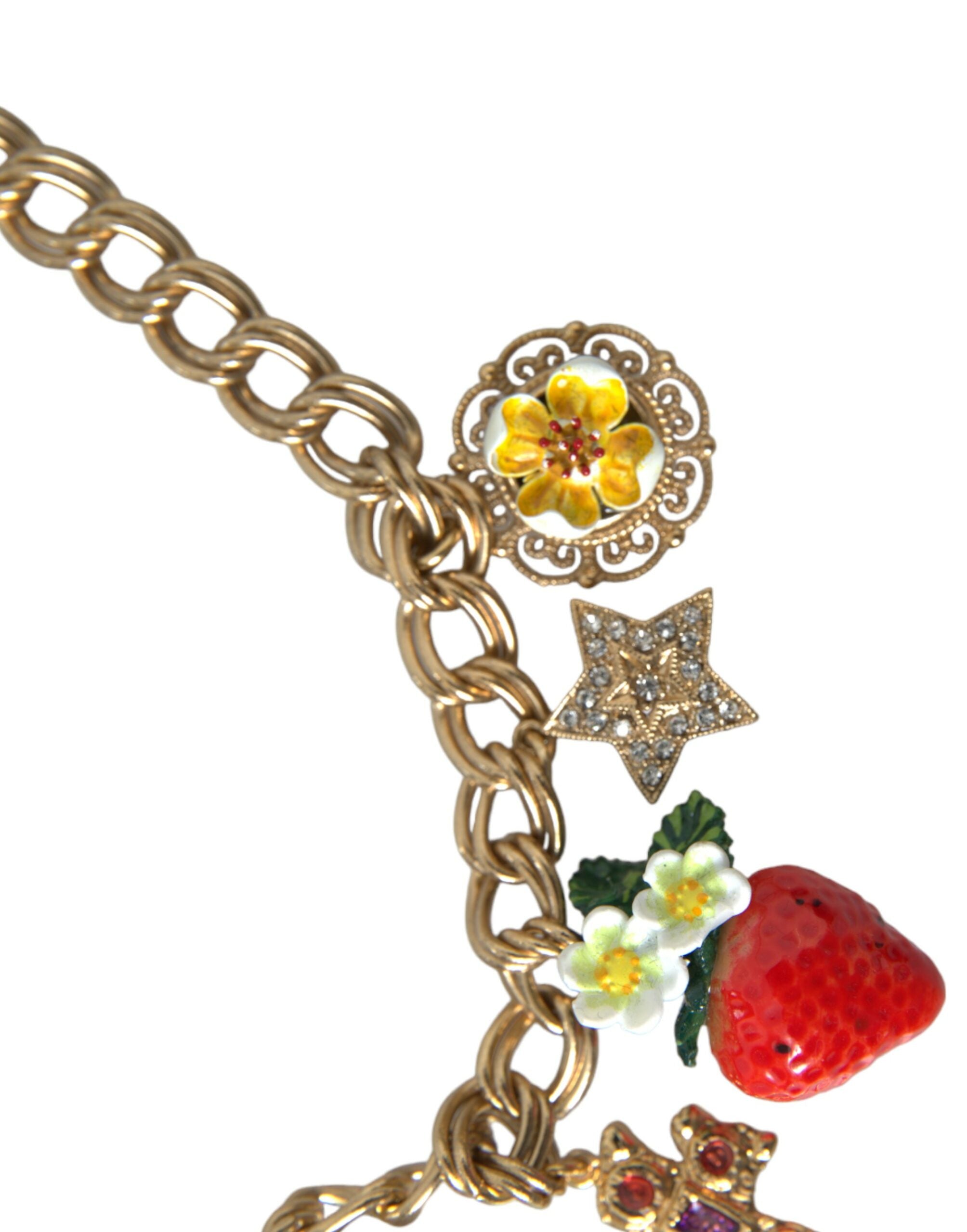 Dolce & Gabbana Crystal-Embellished Multi-Motif Pendant Necklace