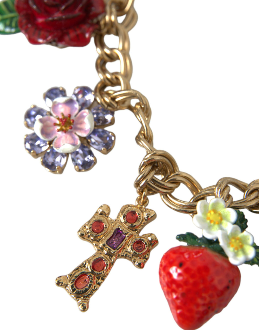 Dolce & Gabbana Crystal-Embellished Multi-Motif Pendant Necklace