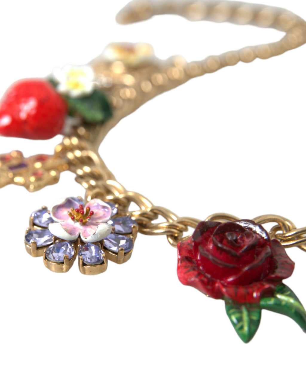 Dolce & Gabbana Crystal-Embellished Multi-Motif Pendant Necklace