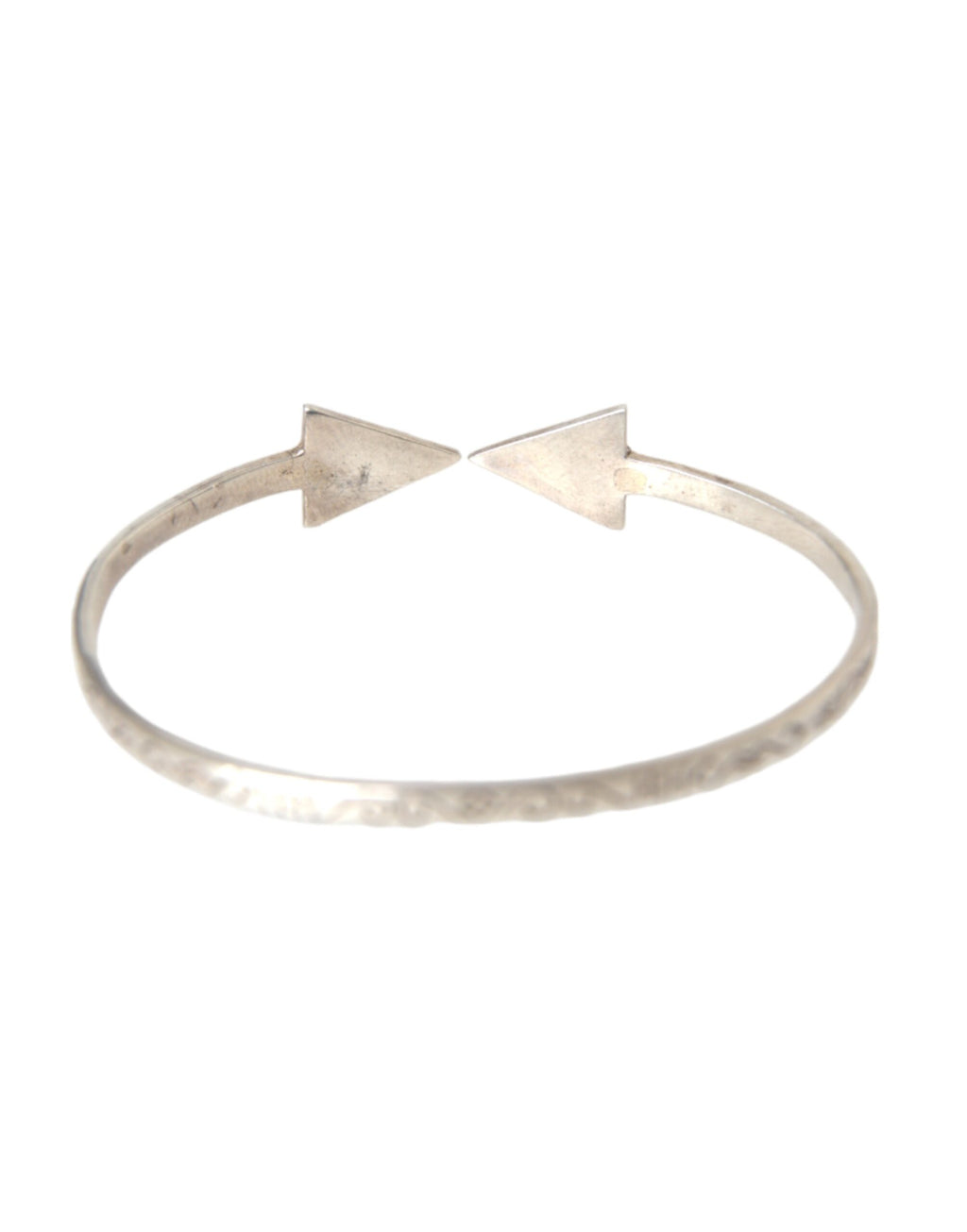 Nialaya 925 Sterling Silver Arrow CZ Bangle Bracelet