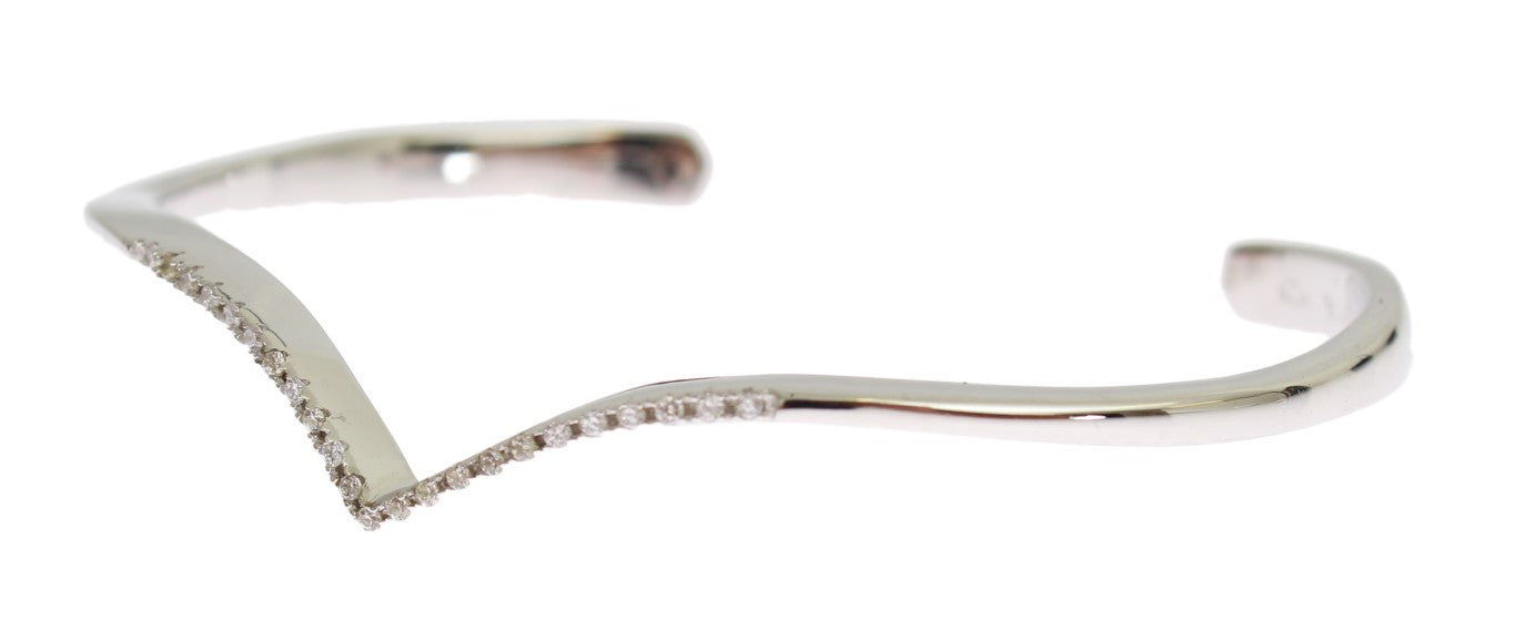 Nialaya Skyfall Arched Wing 925 Sterling Silver Bangle Bracelet