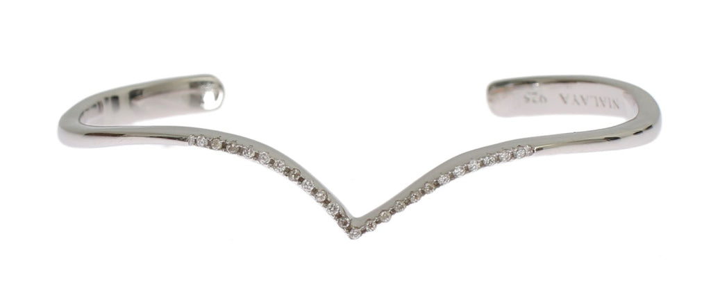 Nialaya Skyfall Arched Wing 925 Sterling Silver Bangle Bracelet