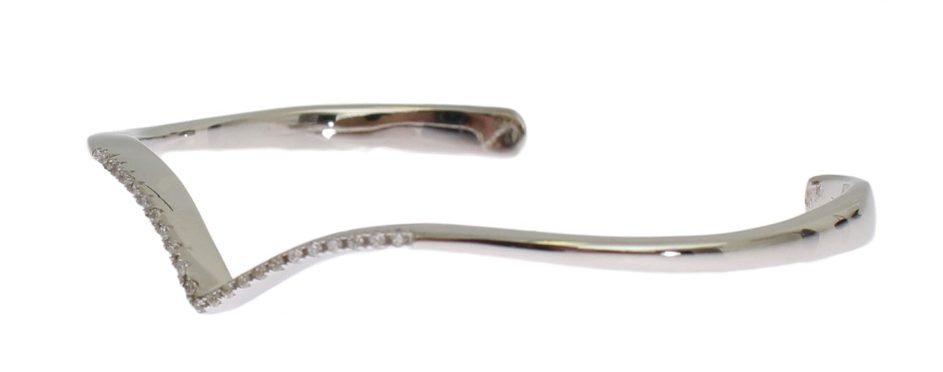 Nialaya Skyfall Arched Wing 925 Sterling Silver Bangle Bracelet