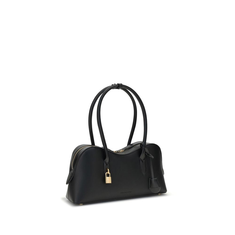 Black Polyester Shoulder Bag