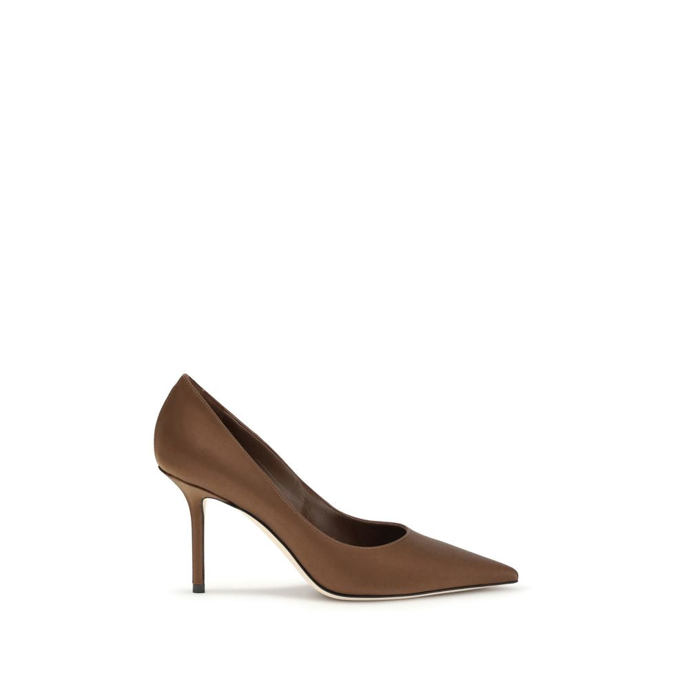 Pumps en Soie Marron
