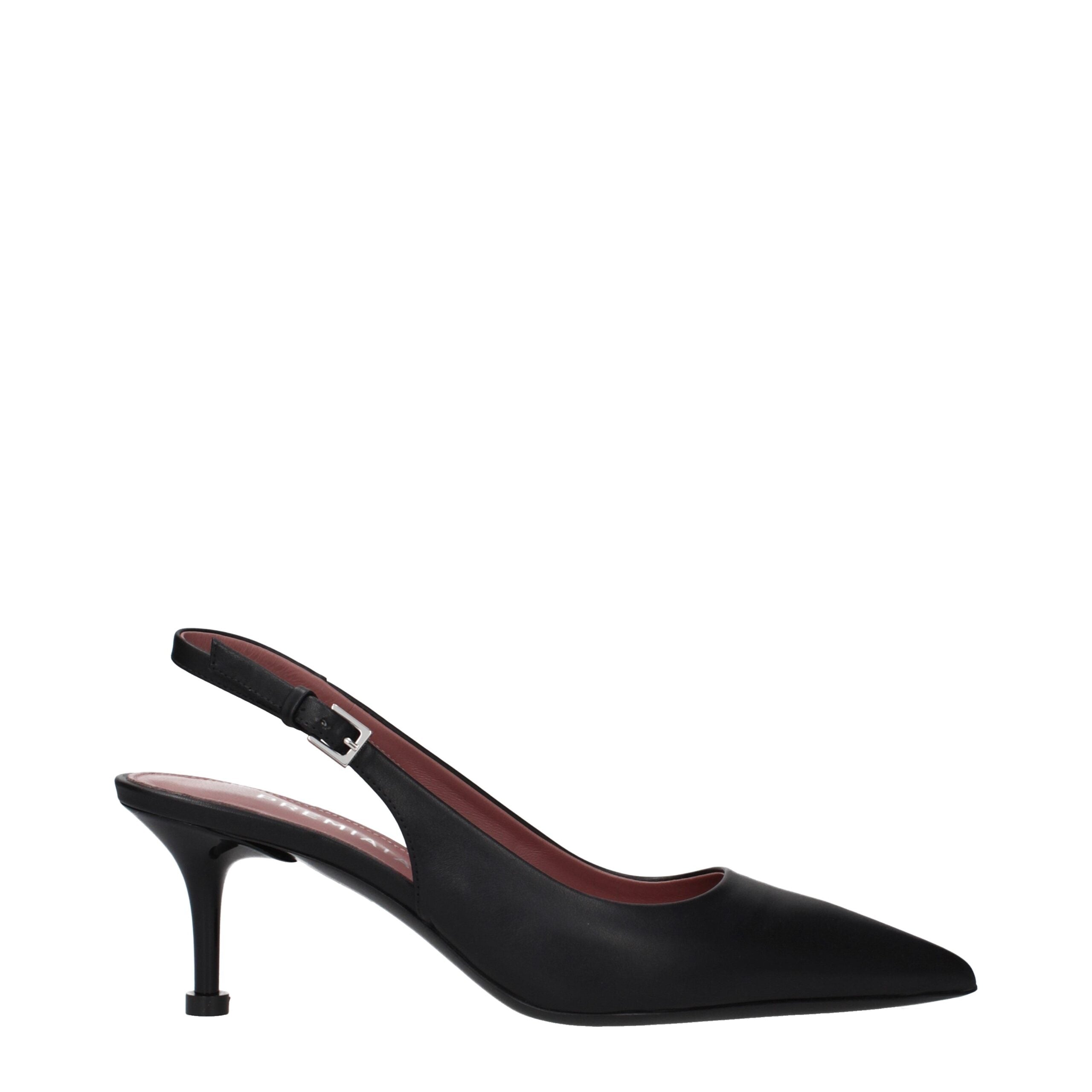 Escarpins Plateforme en Cuir Noir