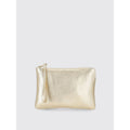 Gold Leather Small Clutch Bag
